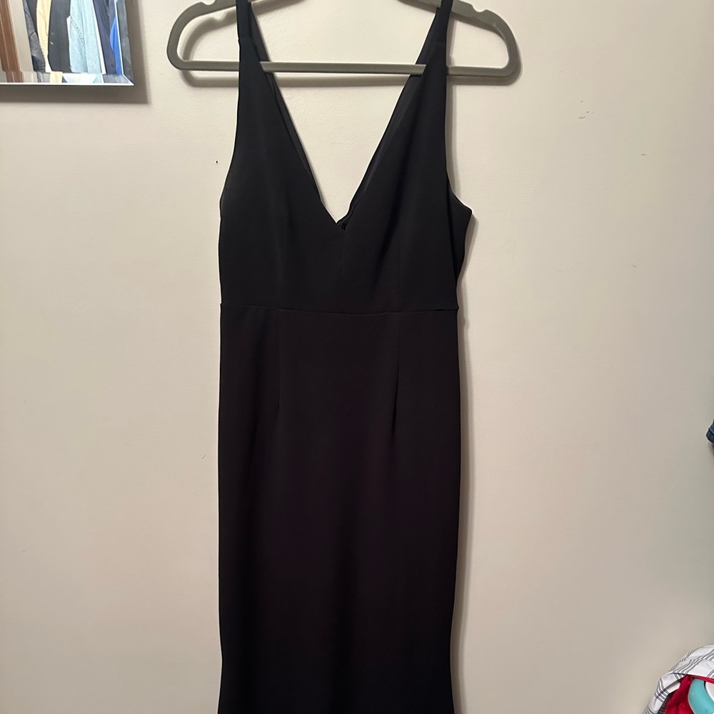 Bridesmaid Black Sleeveless Maxi Dress